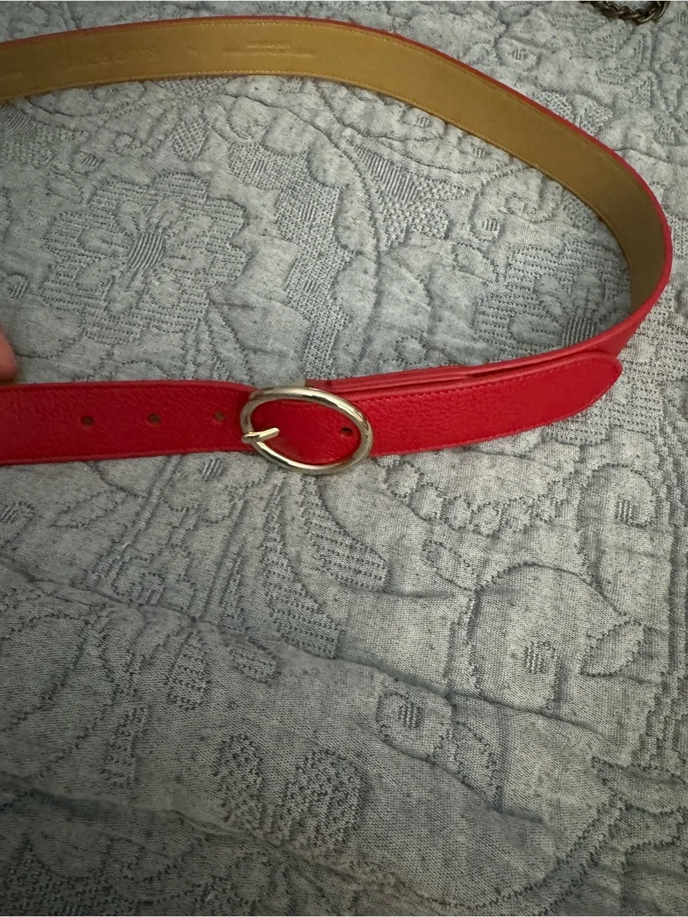 Talbots Red Leather Belt M